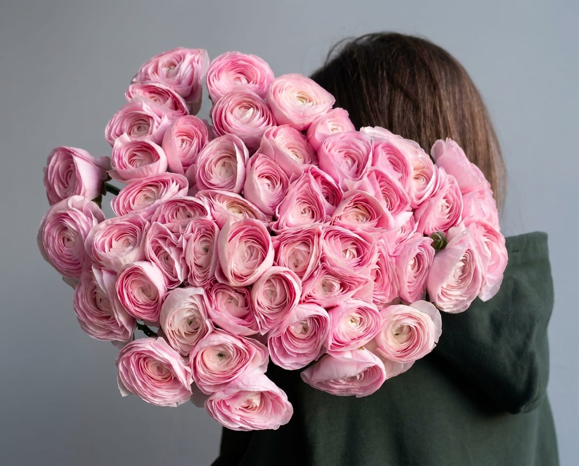 Buchet delicat cu ranunculus din magazinul online