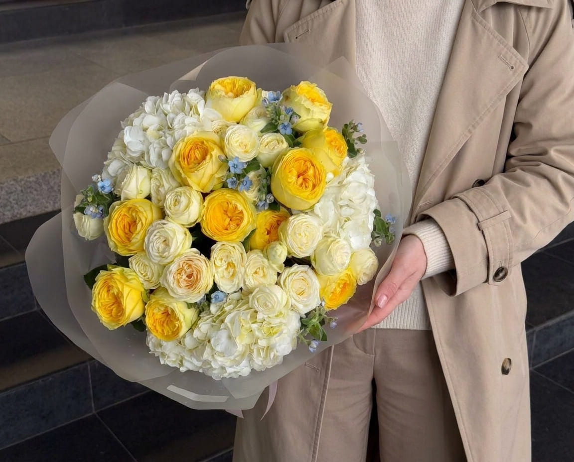 Buchet galben de flori din magazinul online