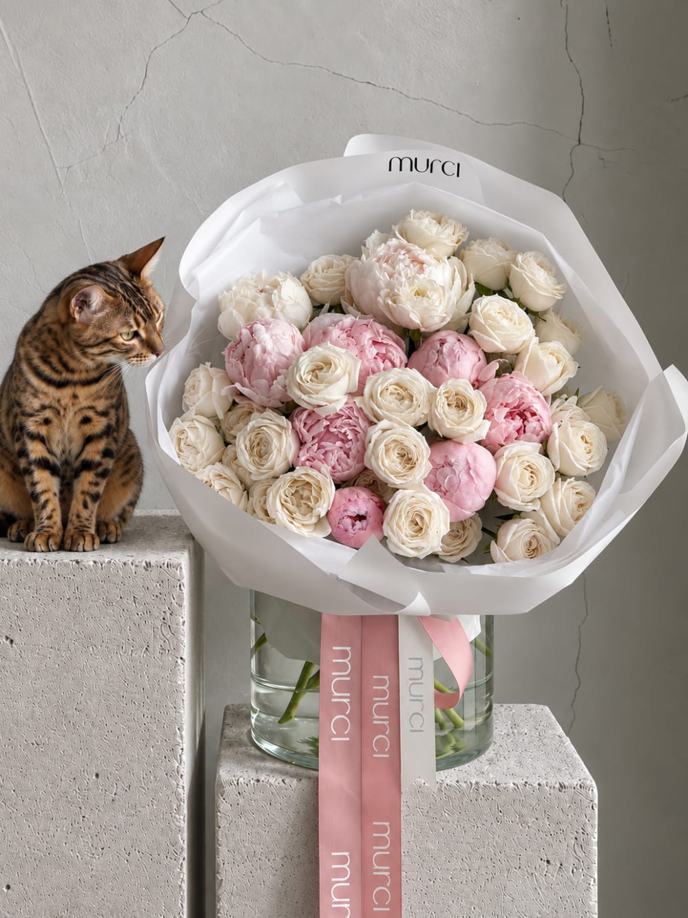MURCI Collection Bouquet with Peonies and Spray Roses