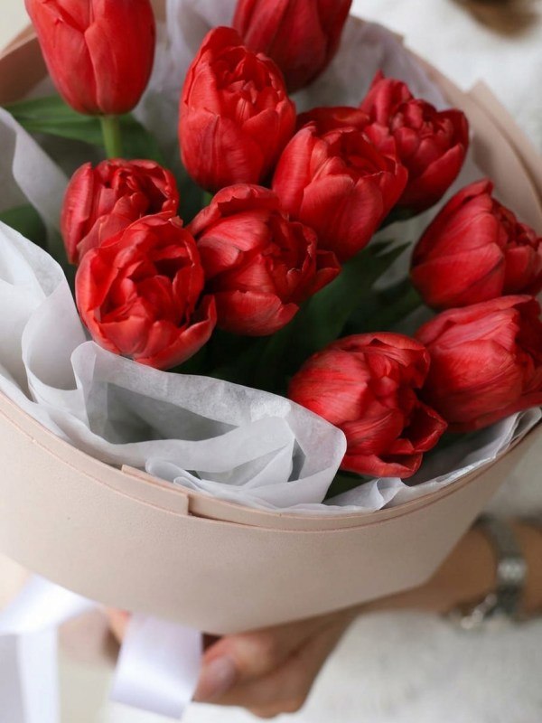 Bouquet of 11 red tulips