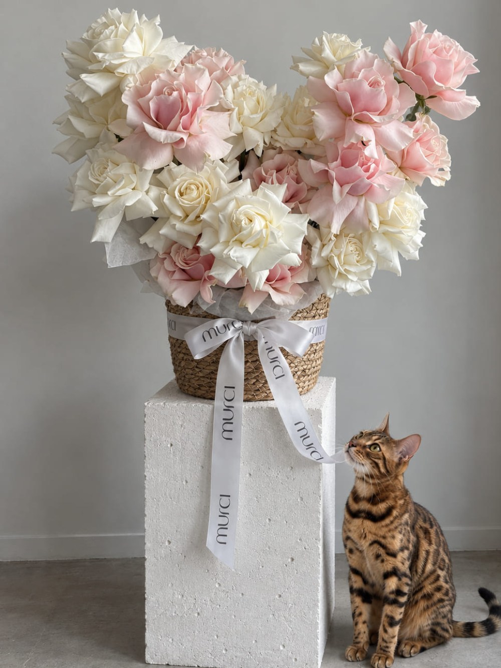 Large Basket of French Roses