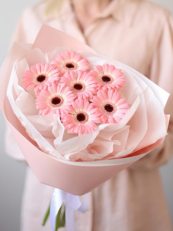 Buchet de marshmallow de germinis roz